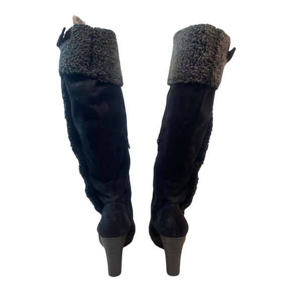 Naturalizer Black with Gray Flax Fur Tirm - Picture 2 of 4